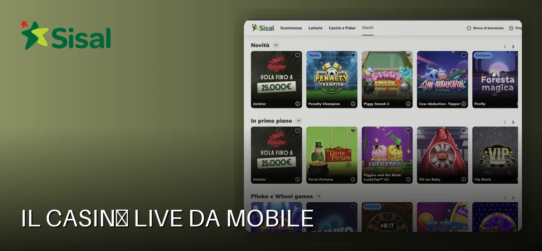 Sisal Casino promotional banner